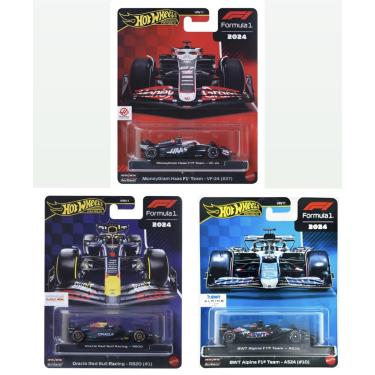 Imagem de Kit 3 Carrinhos Hot Wheels Formula 1 Mattel - HRV11