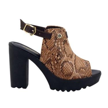 Imagem de Sandália Feminina Salto Alto Anaconda Tamanco Festas Balada - E.SETTIN