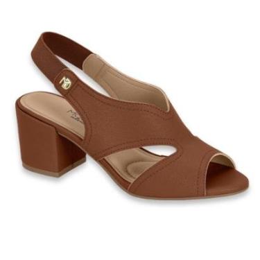 Imagem de Sandalia Feminina Modare Confortavel Salto Bloco Medio Moda Festa/Casual Elastico Ref: 7109.481-Feminino