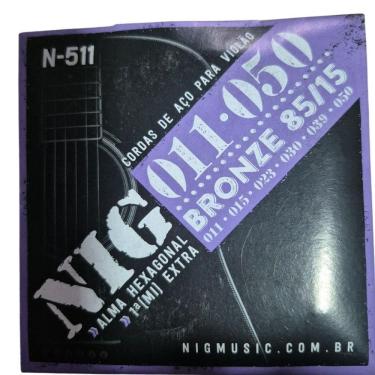 Imagem de Encordoamento Violão Aço Nig N511 Bronze 85/15 .011