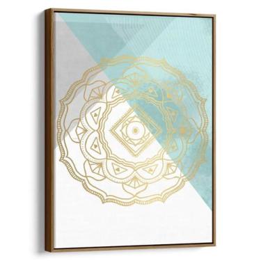 Imagem de Quadro Mandala - Harmonia das Geometrias Douradas - Mioquadros, 60x40 