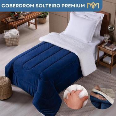 Imagem de Coberdrom Solteiro Sherpa Dupla Face Extra Macio Toque Aveludado Premi