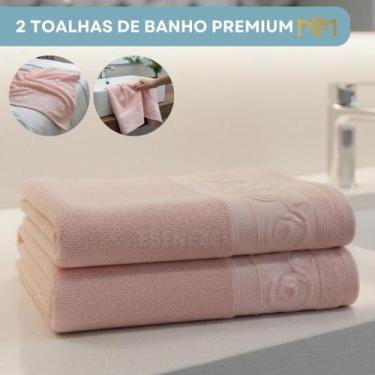Imagem de Kit 2 Toalhas De Banho Bordado Floral Algodão Felpudo Sofisticação Con