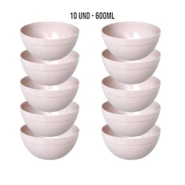 Imagem de Kit Cumbuca Bowl Cores Neutras 600ML Para Sopa E Sobremesa Sopas Caldo