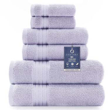Imagem de Conjunto de toalhas COZYART Lavender Luxury Turk Cotton 650 g/m2 6 uni
