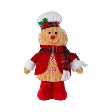 Imagem de Boneco De Gengibre Festivo De Natal, Brinquedo De Pelúcia, Decoração, 