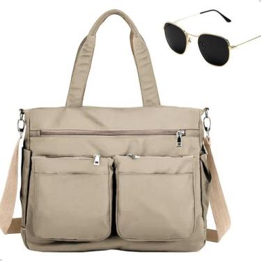 Imagem de Kit Bolsa Feminina Grande Multiuso Transversal + Óculos De Sol Hexagon