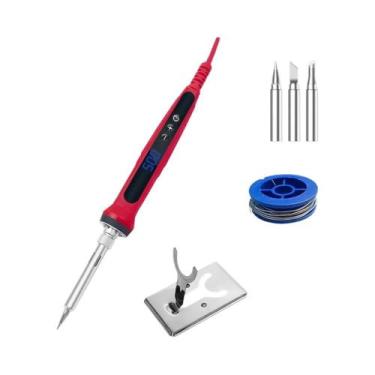 Imagem de Conjunto De Ferro De Solda Digital LCD Com Temperatura Ajustável 100W 