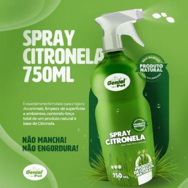 Imagem de Citronela Spray Repelente Insetos 750ml Cães Cavalos Equinos Natural -
