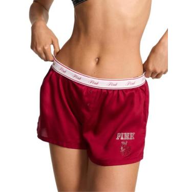 Imagem de Short Boxer de Dormir Victoria's Secret XL Vermelho Laqueado