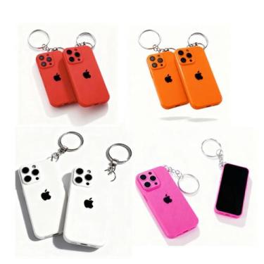 Imagem de Chaveiros Mini iPhone 16  Miniatura Estilosa para Bolsas e Chaves , At