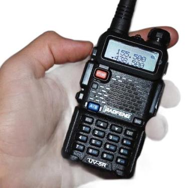 Imagem de Rádio Comunicador Walkie Talkie Baofeng Bf Uv-5r Alcance 12km Com Fone