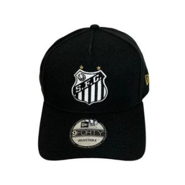 Imagem de Boné New Era 9Forty AFrame Santos Unissex - Preto-Unissex