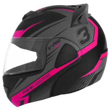 Imagem de Capacete Robocop Escamoteável Pro Tork V-pro Jet 3 Masculino Feminino,