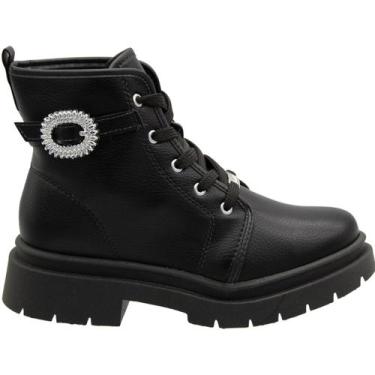 Imagem de Bota Coturno Infantil Molekinha Zurique Milano Menina, Preto, 31