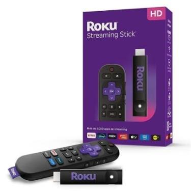 Imagem de Roku Streaming Stick 2025, Dispositivo para TV HD/FHD, com Controle por Voz, Preto - 3840BR-Unissex