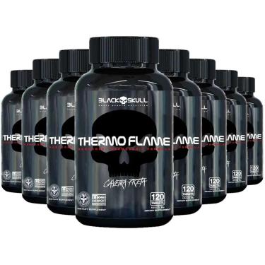 Imagem de 8x Thermo Flame Termogênico 120 Tab Cada Black Skull-Unissex
