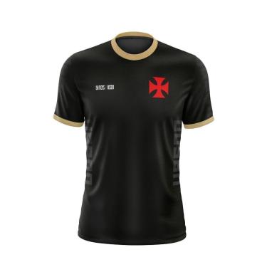 Imagem de Camisa Vasco da Gama Oficial Legado Plus Size Camiseta Negra e Dourado Original-Masculino