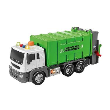 Imagem de Caminhão De Reciclagem Com Fricção - Sanitation Luz E Som - Verde - 27cm - 1:16 - Yes Toys