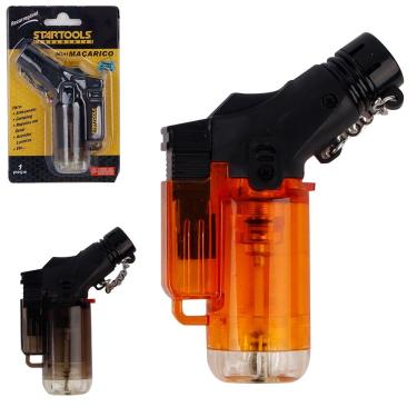 Imagem de Mini Maçarico a Gás Portátil Recarregável com Acendimento Automático e Botão de Trava de Segurança Startools