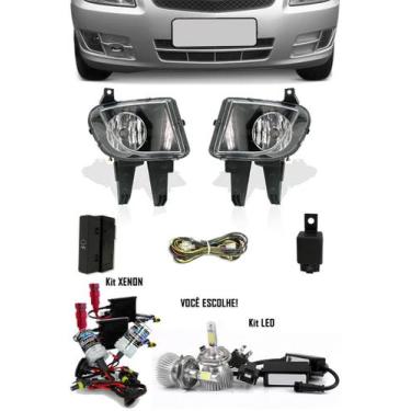 Imagem de Kit Farol de Milha Neblina Chevrolet Novo Celta 2012 à 2016 + Kit Xeno