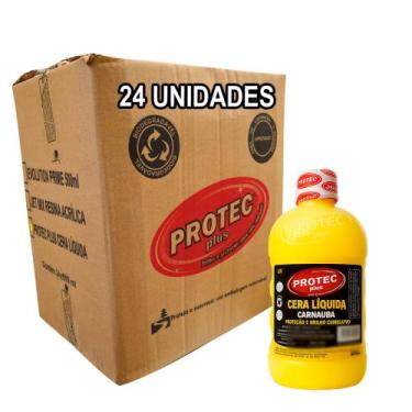 Imagem de 24 Unid Cera Automotiva Liquida Amarela Protec - 500ml