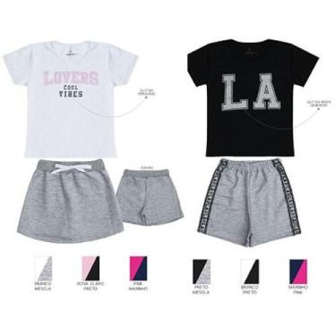 Imagem de 4 Conjunto Infantil Juvenil Feminino Roupas Infantil Menina - L A