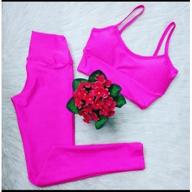 Imagem de Conjunto academia rosa neon - Thaina modas 
