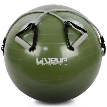 Imagem de Bola Suiça 65cm Com Elásticos Extensores Fit Gym Ball Liveup
