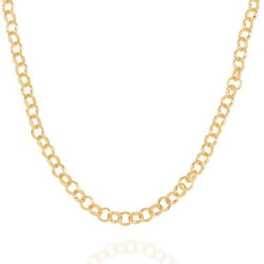 Imagem de Cordão folheado a ouro fio português  530841 Rommanel, Dourado, 50