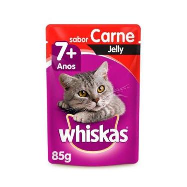 Imagem de Ração Úmida Whiskas Jelly Para Gatos Adultos Sabor Carne 85g - 1 unida