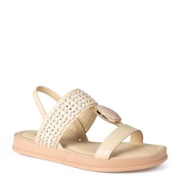 Imagem de Sandália Feminina Dakota Plataforma Tendência Conforto Y9711, Creme, 3