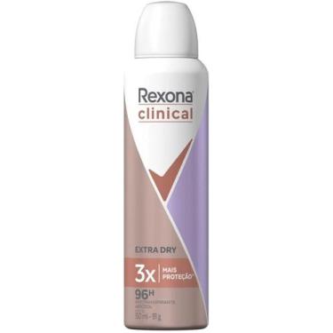 Imagem de Desodorante Antitranspirante Aerosol Rexona Clinical Extra Dry Feminin