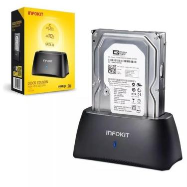 Imagem de Dock station infokit ecase-z320 hd sata 3.5/ 2.5 usb 3.0 - EXBOM