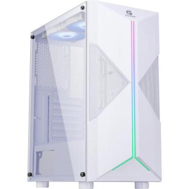 Imagem de Gabinete Gamer Fortrek Holt Mid Tower RGB Branco, Holt