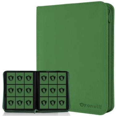 Imagem de Álbum para cartas Fonwill TM10002-5 com 360 bolsos e capa de PU verde