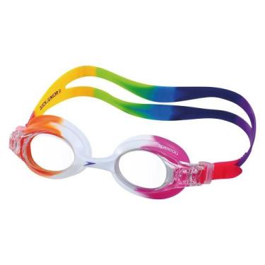 Imagem de Óculos de natação speedo Quick Junior II - Rainbow, Branco
