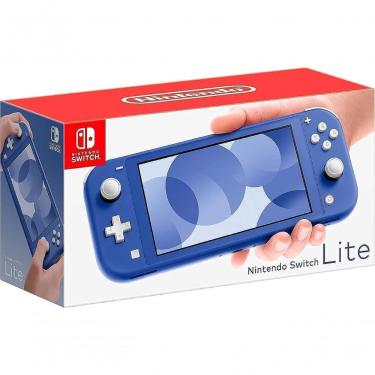 Imagem de Console Portátil Switch Lite Nintendo 32GB com Adaptador AC Guia Início Rápido Design Leve Controles Integrados Azul