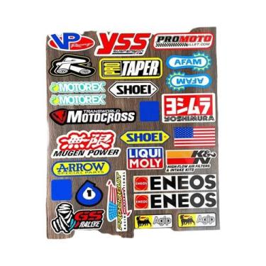 Imagem de Conjunto De Adesivos Refletivos Para Patrocínio De Corridas Para Moto,
