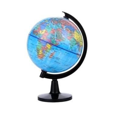 Imagem de Globo Educacional HD Com Visão 360 graus Mapa Rotativo Em Inglês: Ferr