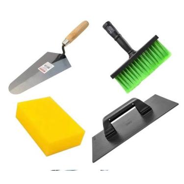 Imagem de Kit Ferramentas Para Pedreiro Profissional Reboco 5 Peças - GENERICO