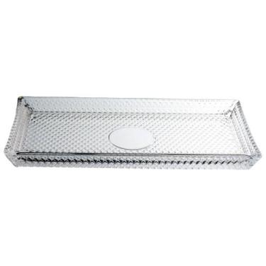 Imagem de Prato Home&Co 2x28x14cm Vidro Transparente para Servir na Mesa Posta e