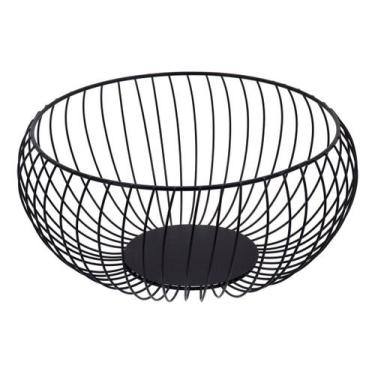 Imagem de Fruteira Home&Co 12x26x26cm Metal Preto para Servir na Mesa Posta e Co