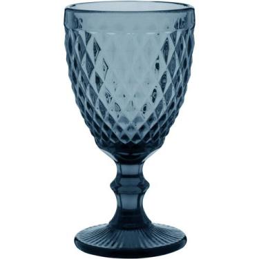 Imagem de Taças Home&Co 17x9x9cm Vidro Azul 330ml 6pçs Bebidas Água Suco e Coque