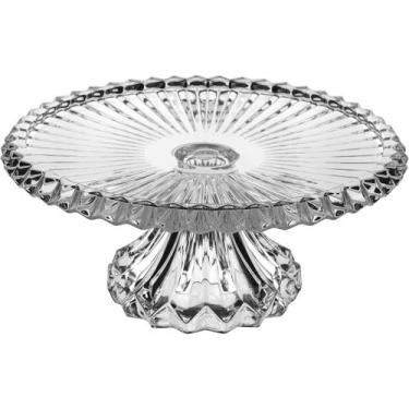 Imagem de Prato para Bolo Home&Co 12x27x27cm Eco Crystal Transparente Mesa Posta
