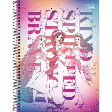 Imagem de Caderno Espiral Grande Princesas Disney 1 Matéria 80 Folhas Capa Dura 