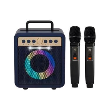Imagem de Caixa de Som Bluetooth 2 Microfones Modelo:Azul Marinho - GXM