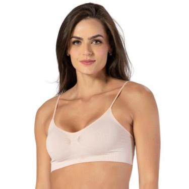 Imagem de Top Cropped Sem Costura Com Alça Polimiada Macia Fitness Academia GG K