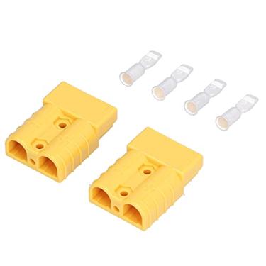 Imagem de Conector de bateria, kit de plugue de chicote de fios de ampla aplicação Carcaça de policarbonato para caminhões para empilhadeiras para jumpers(amarelo)