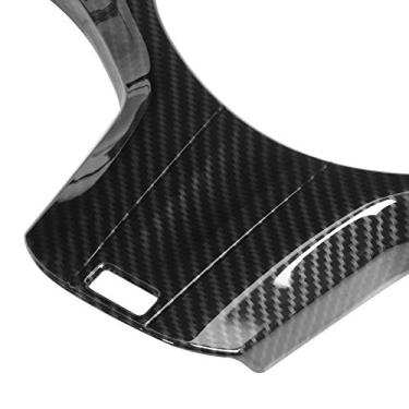 Imagem de Adesivo de volante, acabamento de volante, estilo de fibra de carbono para decoração de interiores automotivos de automóveis Volante